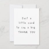 Schattigee handgeschreven bedankkaart (Voorkant)