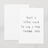 Schattigee handgeschreven bedankkaart (Voorkant / Achterkant)