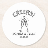 Schattigee handgeschreven juichen Eenvoudige aange Ronde Kartonnen Onderzetter (Voorkant)