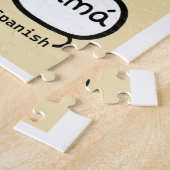 Schattigee handgeschreven moeder wereld taal famil legpuzzel (Zijkant)