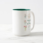 Schattigee handgetekende bloempot met tekst Mok (Voorkant rechts)