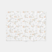 Schattigee handgetekende gans & madeliefjes fleece deken (Voorkant (Horizontaal))