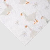 Schattigee handgetekende gans & madeliefjes tissuepapier (Detail)