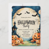 Schattigee handgetekende Halloween Party Kinder Feestdagenkaart (Voorkant)