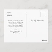 Schattigee handgetekende harten 2 Foto Dank u Baby Briefkaart (Achterkant)