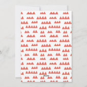 Schattigee handgetekende kerstdorpsgroet feestdagenkaart (Achterkant)