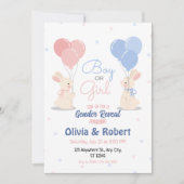 Schattigee handgetekende kleine konijntjes jongen  kaart (Voorkant)