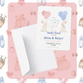 Schattigee handgetekende kleine konijntjes jongen  kaart