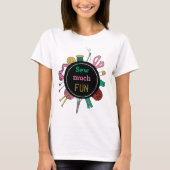 Schattigee handgetekende naai- en knutselgereedsch t-shirt (Voorkant)