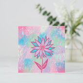 Schattigee handgetekende pastelbloem (Staand voorkant)