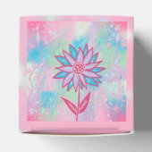 Schattigee handgetekende pastelbloem bedankdoosjes (Bovenkant)