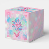 Schattigee handgetekende pastelbloem bedankdoosjes (Achterkant)