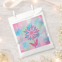 Schattigee handgetekende pastelbloem