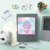 Schattigee handgetekende pastelbloem sticker (iPad Cover)