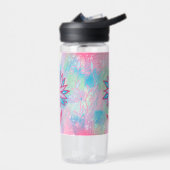 Schattigee handgetekende pastelbloem waterfles (Links)