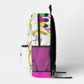 Schattigee handgetekende schoolbenodigdheden bedrukte rugzak (Rechts)