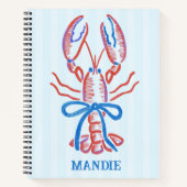 Schattigee handgetrokken kreeft notitieboek (Voorkant)