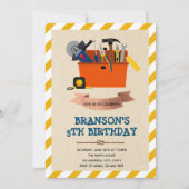 Schattigee handyman thema feestuitnodiging kaart (Voorkant)