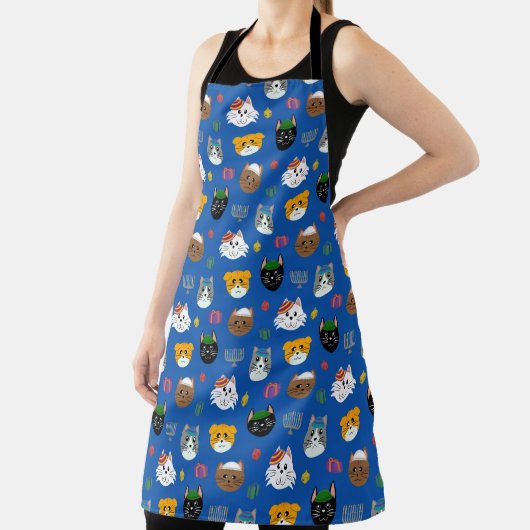 Schattigee Hannukah Cat Patterned Schort (Insitu)