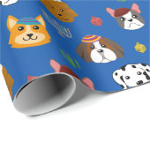 Schattigee Hannukah Dog Patterned Cadeaupapier (Rol Hoek)