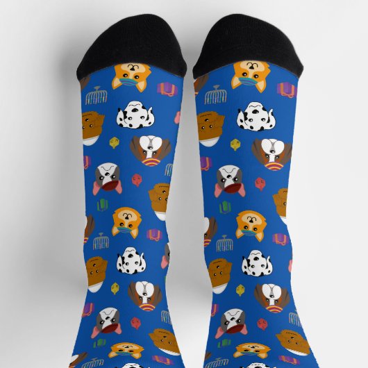Schattigee Hannukah Dog Patterned Sokken (Top)
