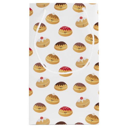 Schattigee Hannukah Sufganiyot Patterned Klein Cadeauzakje (Achterkant)
