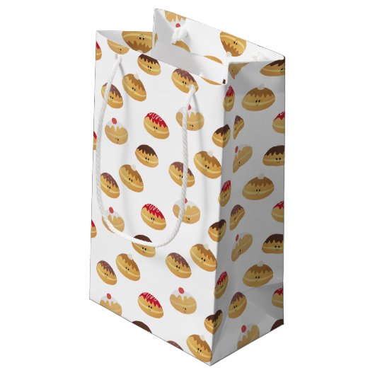 Schattigee Hannukah Sufganiyot Patterned Klein Cadeauzakje (Achterkant Gekanteld)