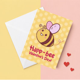 Schattigee Happ-Bee Kinder Valentijnsdag Feestdagen Kaart