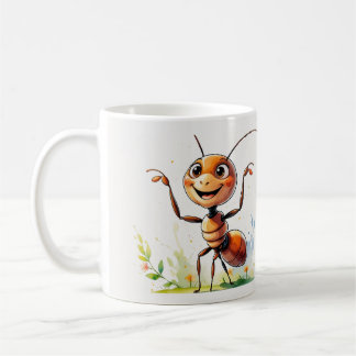 Schattigee Happy Ant Cartoon Coffee Mok