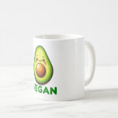 Schattigee Happy Avocado Vegan Lifestyle Koffiemok (Voorkant rechts)