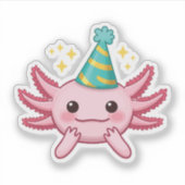 Schattigee Happy Axolotl Sticker (Voorkant)