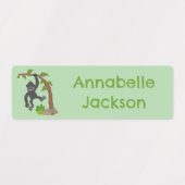 Schattigee Happy baby Gorilla cartoon gepersonalis Labels (Design 2)
