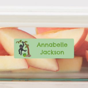 Schattigee Happy baby Gorilla cartoon gepersonalis Labels