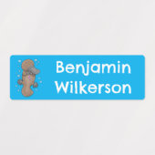 Schattigee Happy baby Platypus cartoon gepersonali Labels (Design 1)