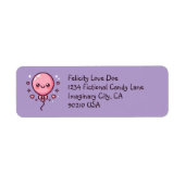 Schattigee Happy Balloon Retourlabels Etiket (Voorkant)
