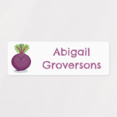 Schattigee Happy Beet Root Keuken cartoon Geperson Labels (Design 2)