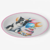 Schattigee Happy Birthday Border Collie Party Papieren Bordje (Gekanteld)