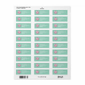 Schattigee Happy Birthday Cake Retourlabels Etiket (Full Sheet)