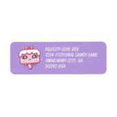 Schattigee Happy Birthday Cake Retourlabels Etiket (Voorkant)