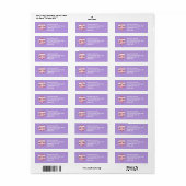 Schattigee Happy Birthday Cake Retourlabels Etiket (Full Sheet)
