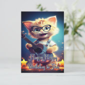 Schattigee Happy Birthday cat (Staand voorkant)