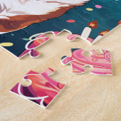 Schattigee Happy Birthday Corgi Dog Legpuzzel (Zijkant)