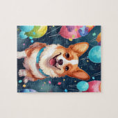 Schattigee Happy Birthday Corgi Dog Legpuzzel (Horizontaal)
