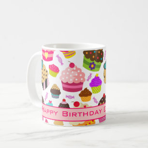 Schattigee Happy Birthday Cupcake Koffiemok