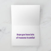 Schattigee Happy Birthday Kaart voor braces drager (Binnen)