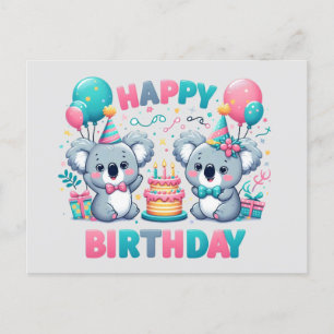 Schattigee Happy Birthday Koala Beren Briefkaart