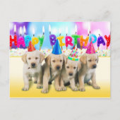 Schattigee Happy Birthday puppies Briefkaart (Voorkant)