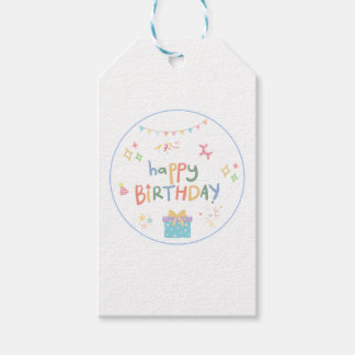 Schattigee Happy Birthday Sticker Cadeaulabel