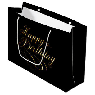 Schattigee Happy Birthday unisex woordkunst Groot Cadeauzakje
