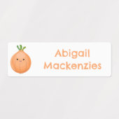 Schattigee Happy Brown Ui Groene cartoon gepersona Labels (Design 1)